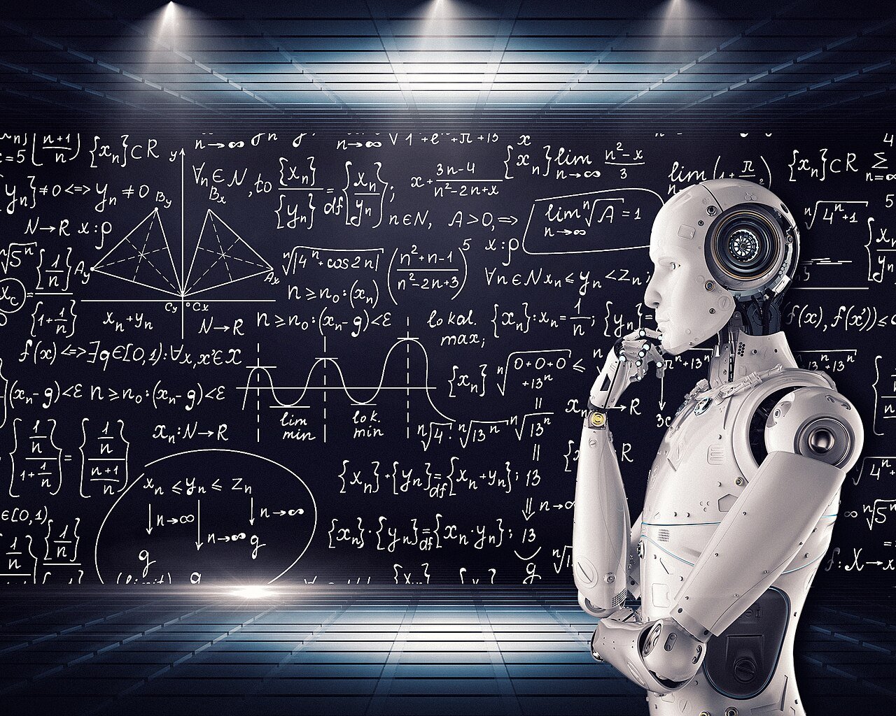 Artificial intelligence and machine learning concept image