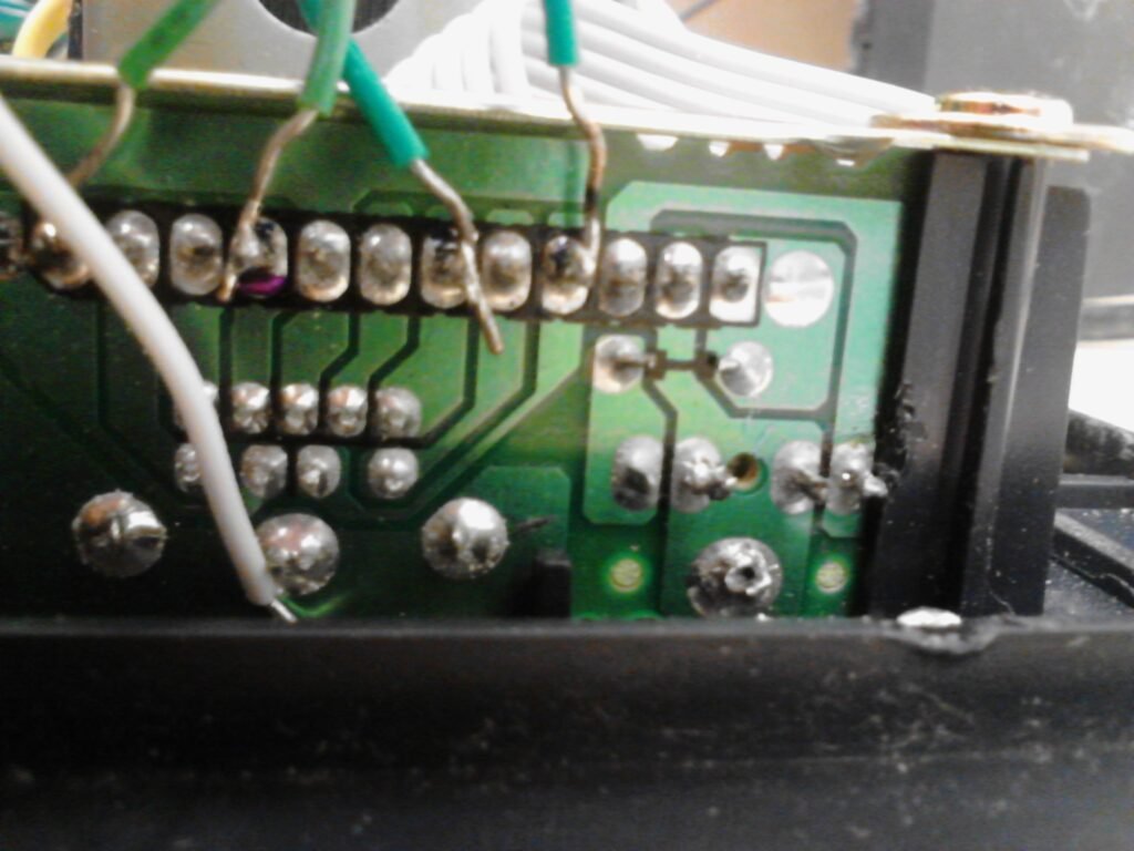 Close-up of a circuit board with electronic components