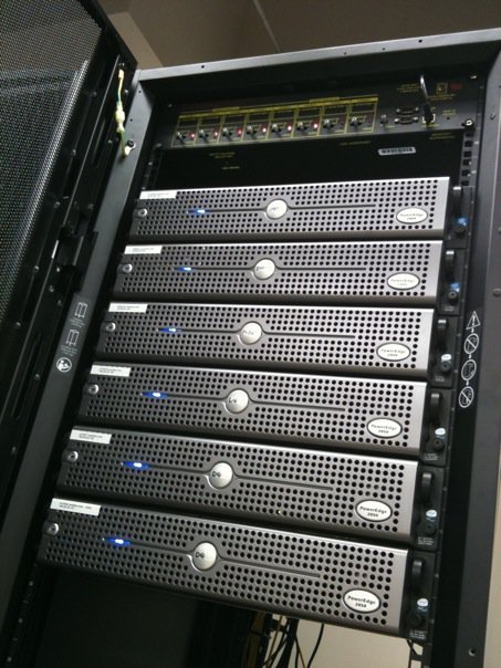 A data center server rack