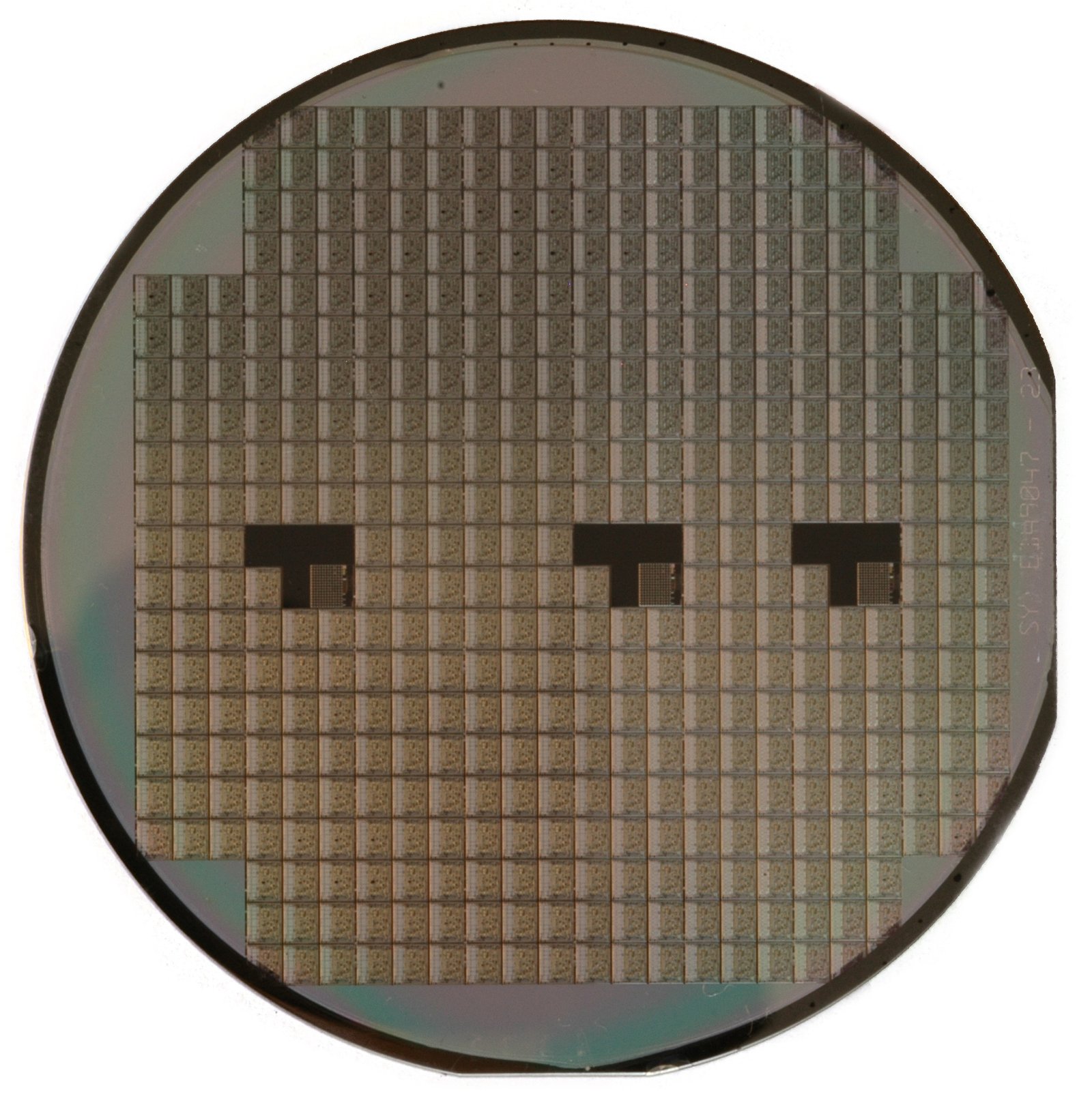 A silicon semiconductor wafer