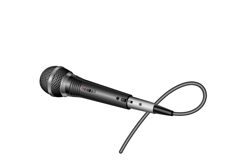 Microphone icon representing voice AI technology