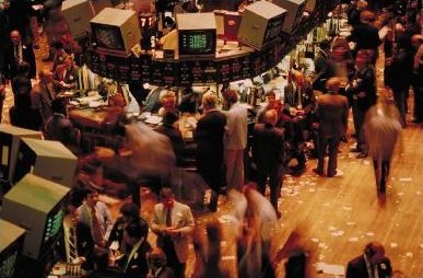Traders on the New York Stock Exchange trading floor