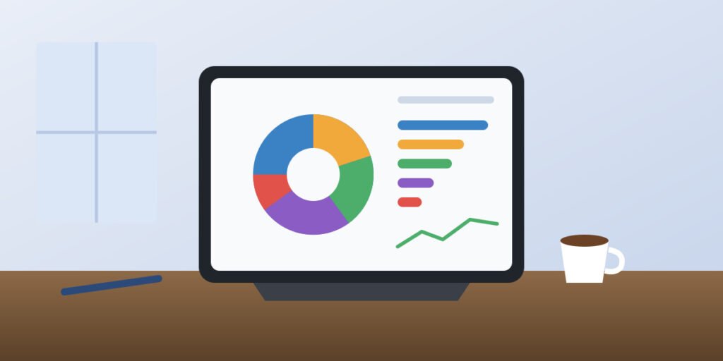 What is an ETF: diversified portfolio pie chart on a tablet illustration
