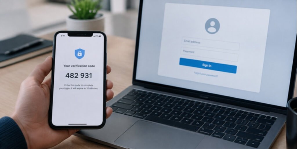 Two-factor authentication guide illustration